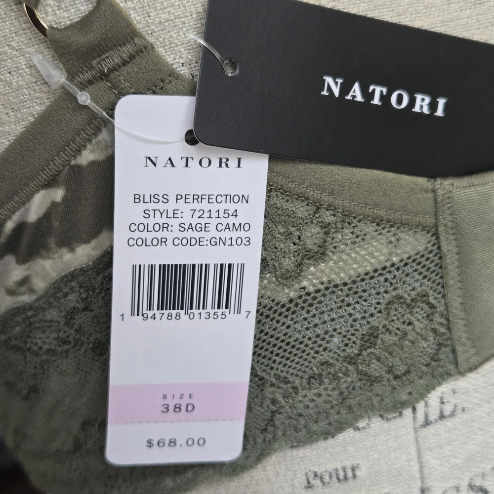 Natori Camouflage Bra - Green and Cream - Picture 6 of 7